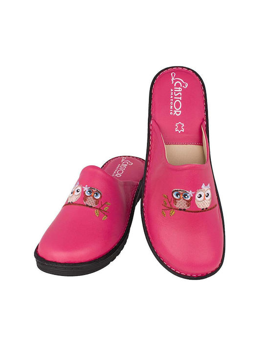 Anatomice Din Piele Papuci de Damă Fuchsia