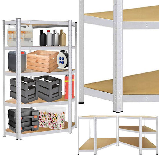 Springos Corner Dexion Shelf 90x40x180cm with 5 Shelves Total Load Capacity 875kg