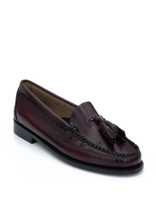 G.H. Bass & Co Leather Women's Loafers in Burgundy Color