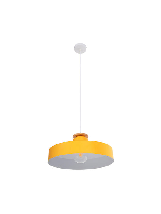 HomeMarkt Κρεμαστό Φωτιστικό Κίτρινο LED Καμπάνα 40x40x116εκ.