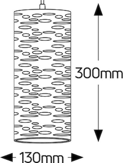 Geyer Висящо осветително тяло Златист 13x30см.