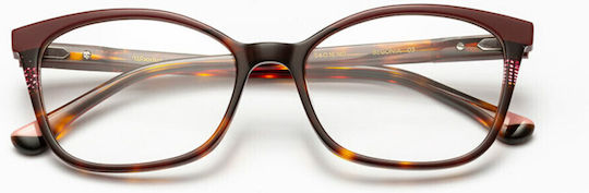 Woodys Barcelona Women's Brown Tortoise Prescription Eyeglass Frame BEGONIA 03