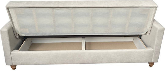 Canapea Cu Două Locuri Pat Cu Spațiu De Depozitare Bej 210x80x90cm