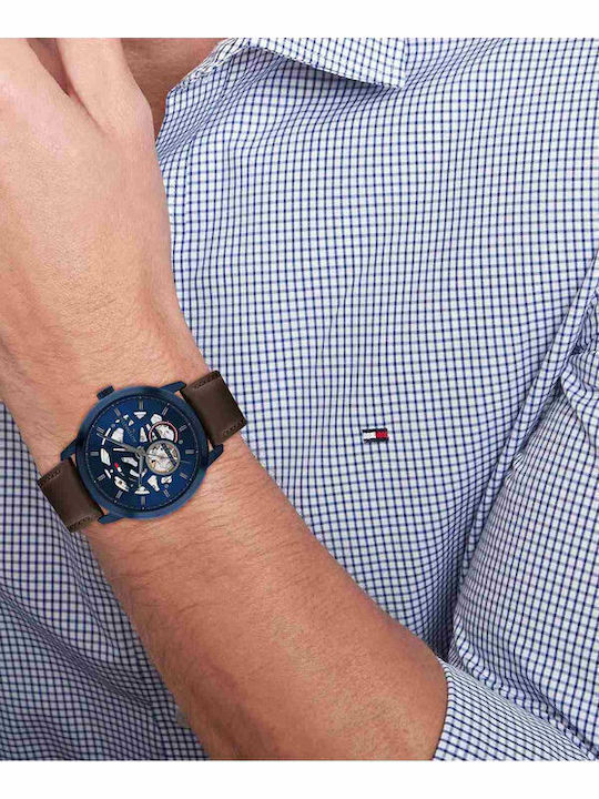 Tommy Hilfiger Henry Ρολόι Αυτόματο με Δερμάτινο Λουράκι Tommy Hilfiger Henry Ρολόι Αυτόματο με Δερμάτινο Λουράκι