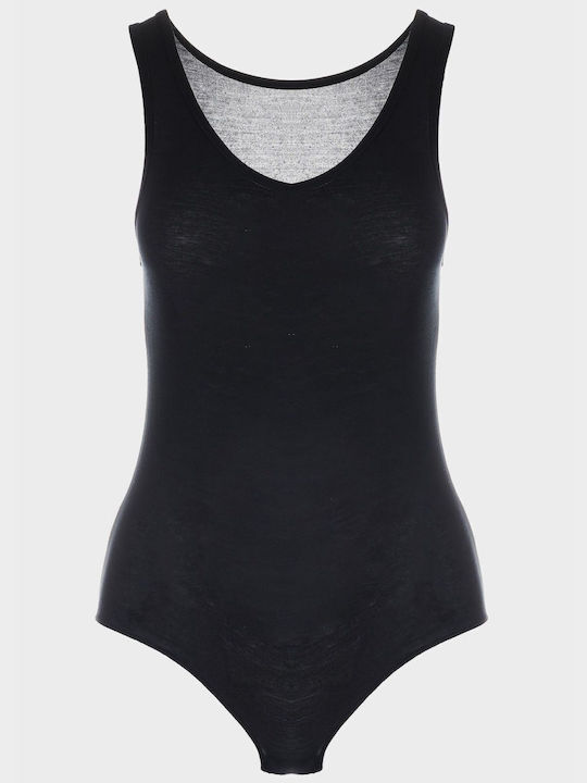 G Secret Spaghetti Strap Bodysuit Black