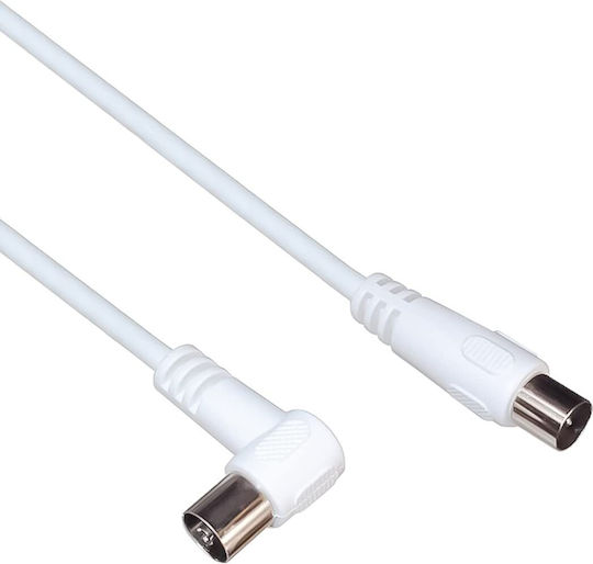 PremiumCord Antenna Cable Coax male - Coax female White 5m (KTMF05u) 1pcs