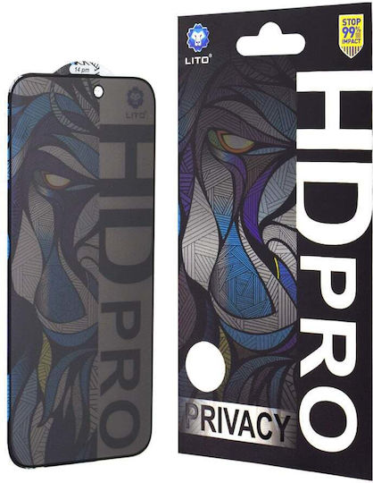 Lito Privacy Tempered Glass Μαύρο (iPhone 11 Pro Max)