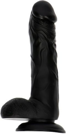 Toyz4lovers Ρεαλιστικό Dildo με Όρχεις και Βεντούζα Μαύρο 28cm