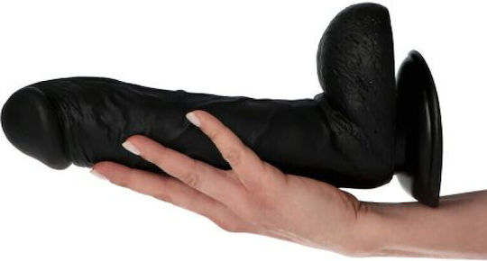 Toyz4lovers Ρεαλιστικό Dildo με Όρχεις και Βεντούζα Μαύρο 28cm