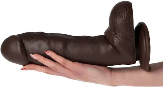 Toyz4lovers Реалистично дилдо с Топки и Вендуза Кафяв 31см