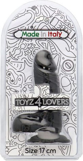 Toyz4lovers Glass Dildo with Balls and Suction Cup Black 17cm