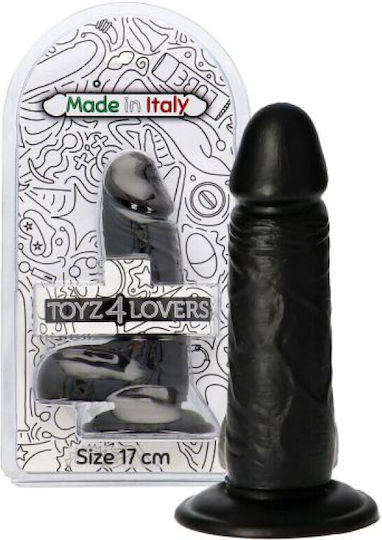 Toyz4lovers Glass Dildo with Balls and Suction Cup Black 17cm