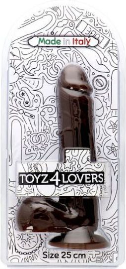 Toyz4lovers Реалистично дилдо Със смукателна чашка Кафяв 23см