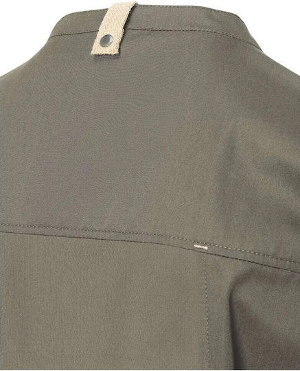 Karlowsky Mantel Koch 100% Baumwolle Khaki mit Kurzärmelig