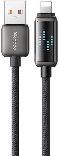 Mcdodo LED USB-A към Lightning кабел 18W Черен 1.2м (CA-5250)