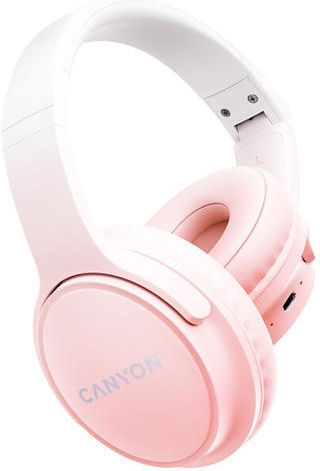 Canyon OnRiff 4 Ασύρματα / Ενσύρματα On Ear Ακουστικά με 50 ώρες Λειτουργίας Ροζ