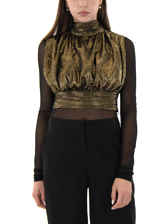 MY T Blouse Black-Gold W25T9112