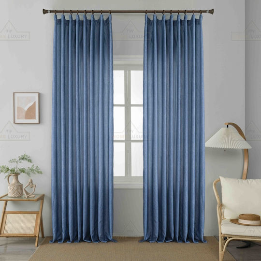 Homeone Curtains With Pencil Pleat Blue 270x280cm