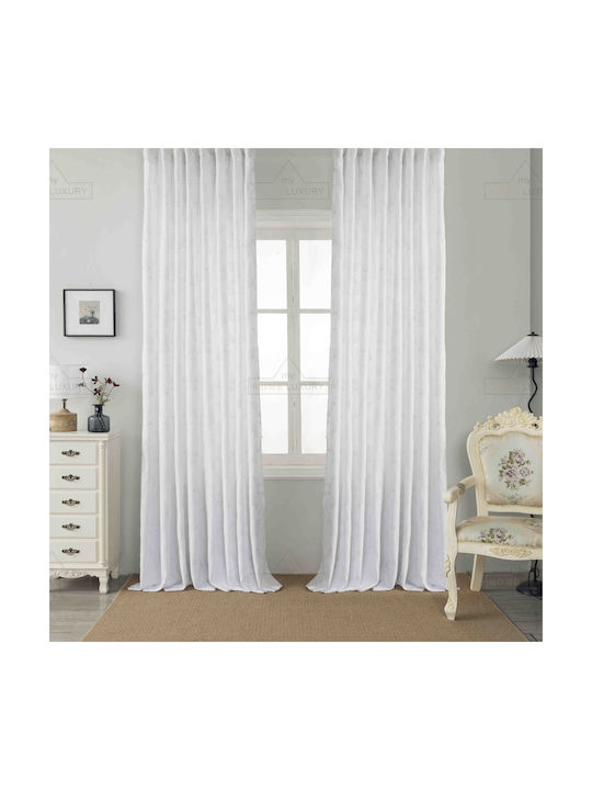 Homeone Curtain with Pencil Pleat White 270x270cm