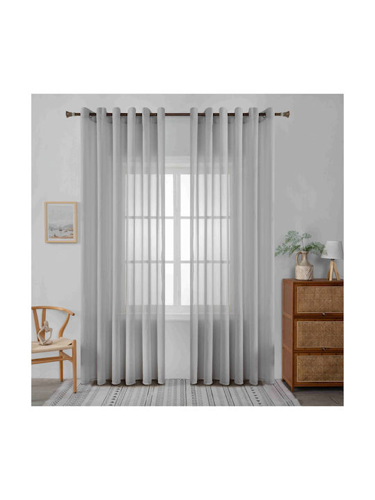 Homeone Curtain with Grommet Gray 270x270cm