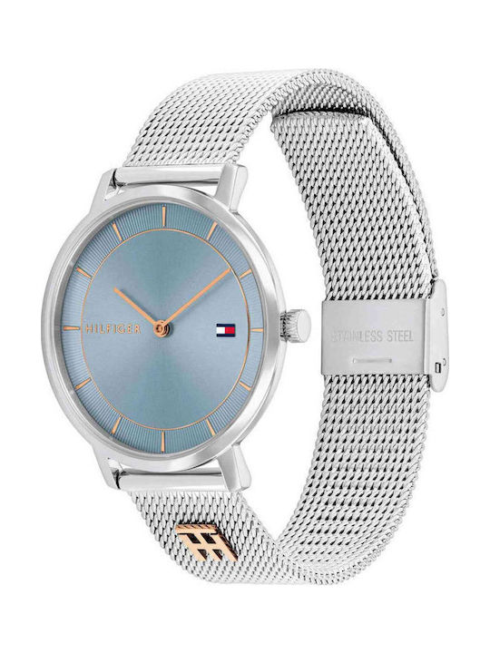 Tommy Hilfiger Ceas Dama 35mm Cu Baterie Cu Brățară Argintie Din Oțel
