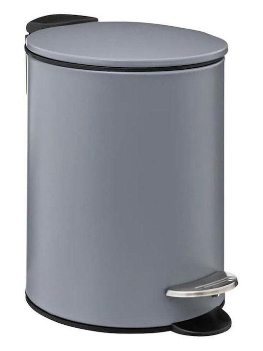 5Five Metallic Bathroom Basket 3lt Gray