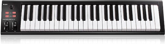 iCON Tastatura Midi cu 49 taste Negru