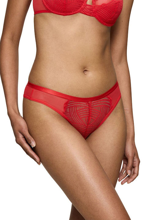 Triumph Women's Brazil with Lace Red