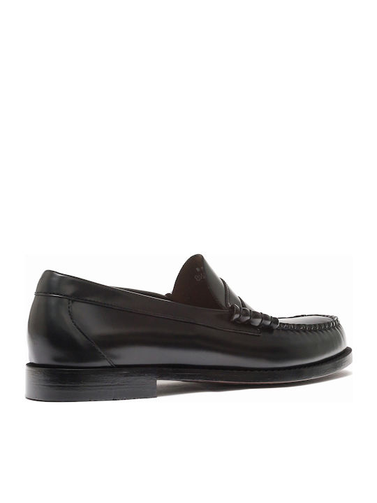 Leder Herren Mokassins in Schwarz Farbe