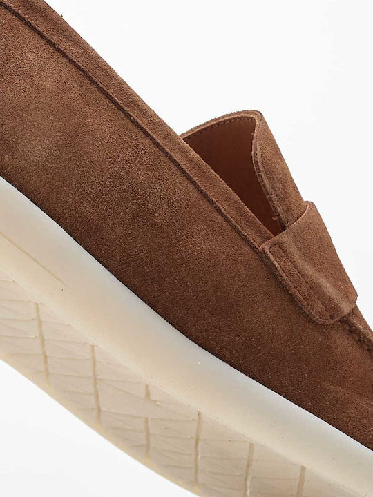 Men's Suede Moccasins Tabac Brown