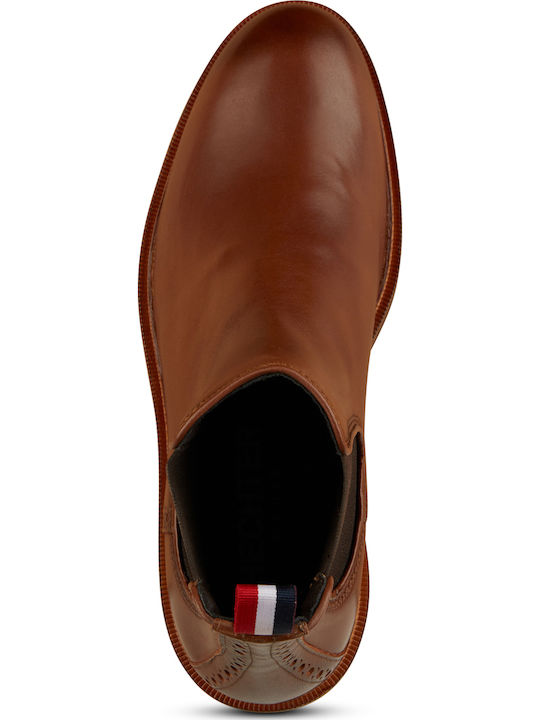 Leder Tabac Braun Chelsea Stiefeletten