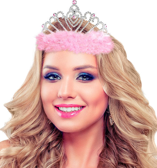 Tiara Accessoire Rosa Federn