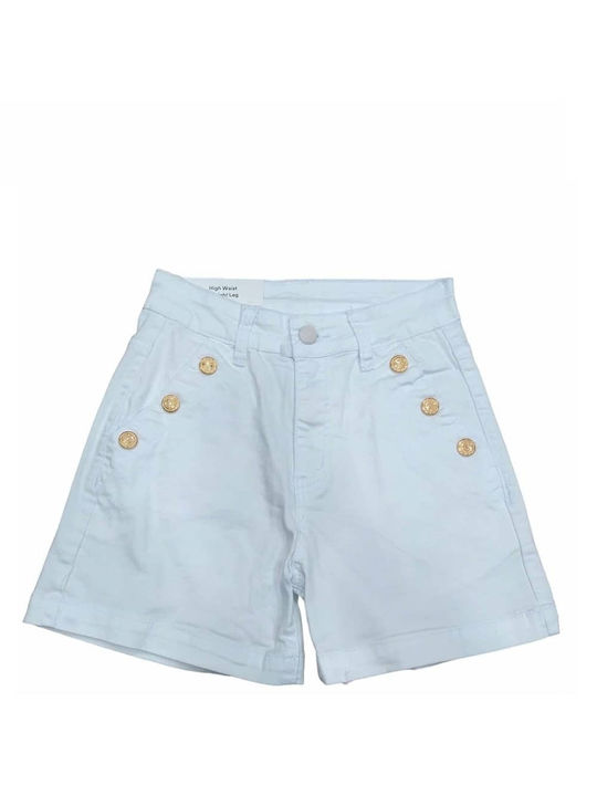 GaFashion Κουμπιά Women's Jean Shorts White