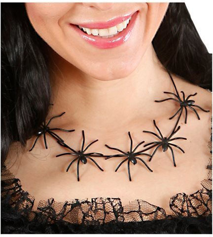 Widmann Carnival Necklace Spiders 60cm 8709r