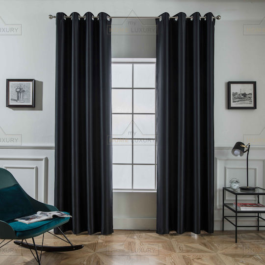 Homeone Curtains With Black Grommets 140x265cm