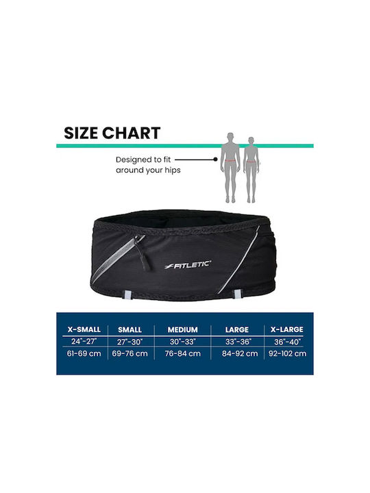 Fitletic Belt 360 Bărbați Geantă de talie pentru alergare Negru