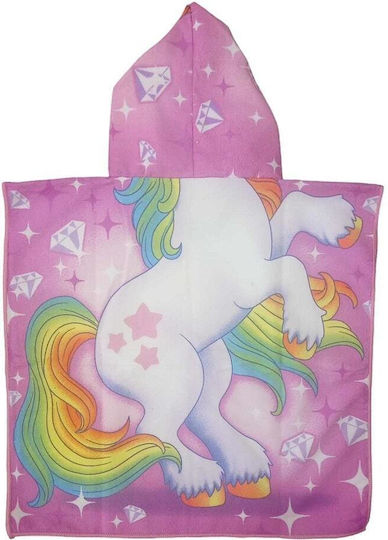 Ocean Kinder Strandponcho Einhorn Rosa 60 x 60cm