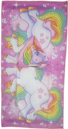 Ocean Kinder Strandponcho Einhorn Rosa 60 x 60cm