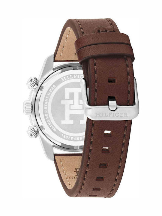 Tommy Hilfiger Lance Men's Watch 41mm Chronograph Battery with Brown Metal Bracelet