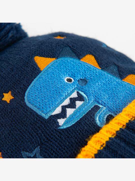 Kinder Mütze Gestrickt Blau
