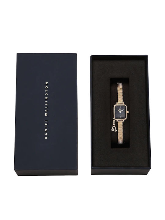 Daniel Wellington Quadro Women's Watch with Gold Metal Bracelet
