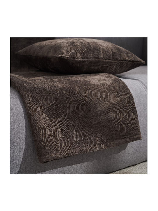 Gofis Home Sofa Throws 2 Seater Nimbus 180x250cm Dark Chocolate 447/41