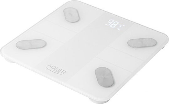 Adler Intelligente Badezimmerwaage 180kg mit Bluetooth Weiße AD 8186