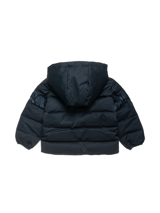 Alouette Kids Quilted Jacket with Hood Navy Blue