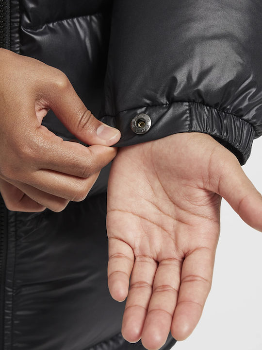 Kids' Sports Jacket Long with Hood Black Sportswear