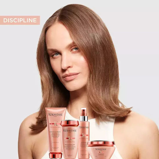 Kérastase Discipline Hair Care Set for Smoothing for Frizzy Hair with Shampoo, Conditioner and Heat Protection 3pcs