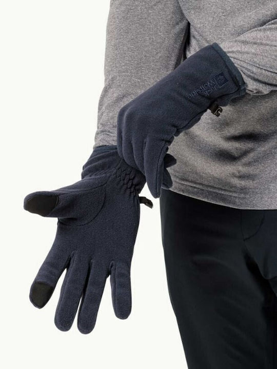 Albastru marin Fleece Manusi Atingere