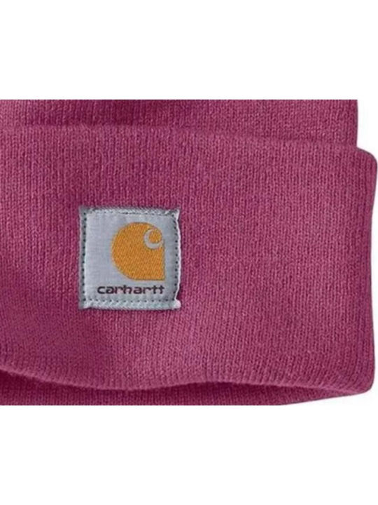 Beanie Unisex Beanie Gestrickt in Lila Farbe