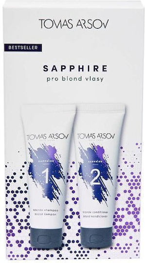 Tomas Arsov Sapphire Haarpflegeset zur Wiederherstellung & Pflege für gefärbtes Haar mit Shampoo und Conditioner 2Stück