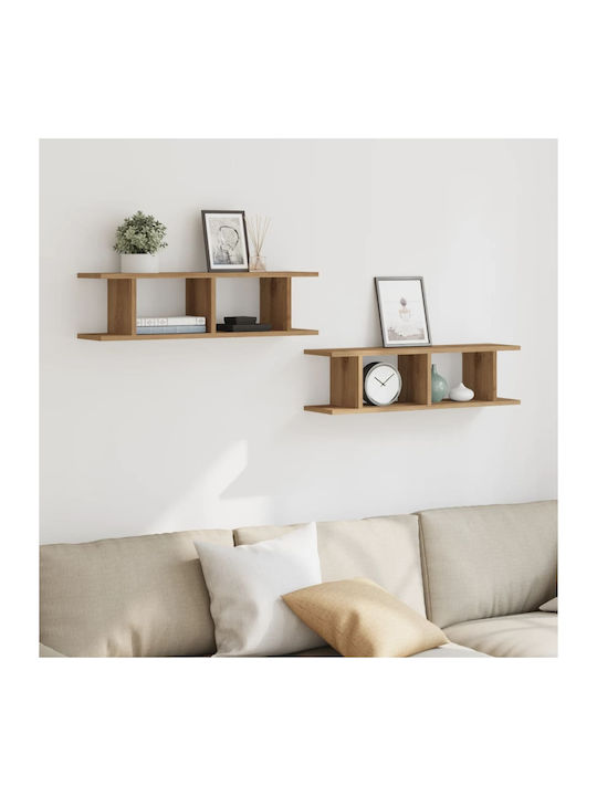 Shelves Wall Artisan Oak 2pcs 75x18x20cm